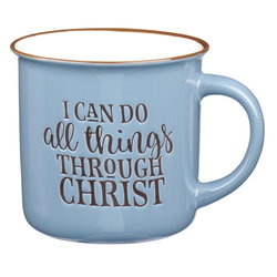 Image of Camp Mug Chip, I Can Do All Things Blue