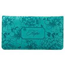 Image of ‘Hope’ Turquoise Floral Checkbook Cover