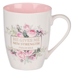 Image of Ceramic Coffee Mug New Strength – Psalms 23:3 12oz