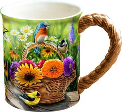 Image of Sculpted Mug Summer Bouquet 16 oz.