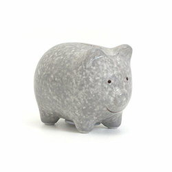 Image of Piggy Bank Child to Cherish Mini Grey Ceramic