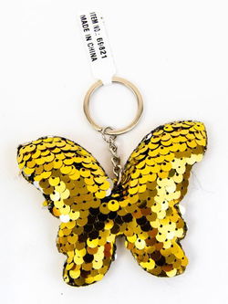 Image of Sequin Glitter Butterfly Keychain