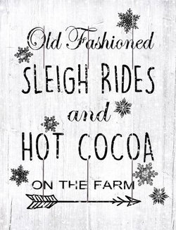 Image of Pallet Art Sleigh Rides and Cocoa 9×12