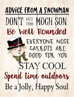 Image of Pallet Art Snowman Advice 9×12