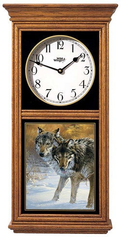 Image of Regulator Clock Oak W/Glass – No Image