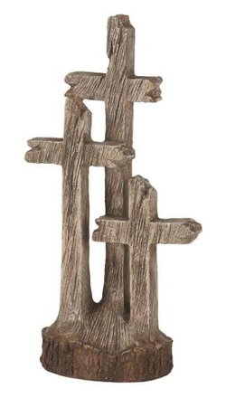 Image of Three Crosses Rustic Tabletop Cross