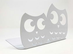 Image of Book Ends White Owl Set of 2