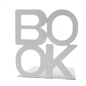 Book Ends White BOOK Square Set of 2