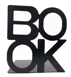 Image of Book Ends Black BOOK Square Set of 2 – Currently unavailable