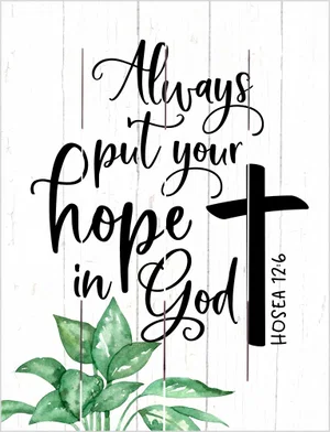 Pallet Art Hope in God 9x12