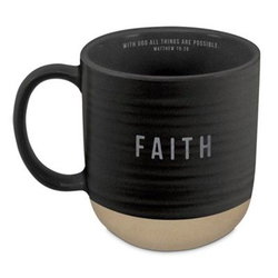 Image of Ceramic Mug Faith Matt 19:26, 18 oz