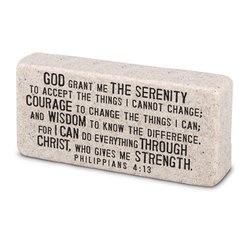 Image of Tabletop Scripture Block Serenity 2.25″H