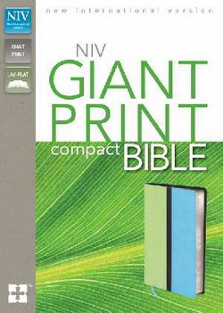 Image of NIV Giant Print Compact Bible-Melon Green/Turquoise