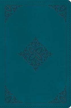 Image of ESV Compact Bible -Trutone, Deep Teal, Fleur-De-Lis Design