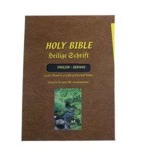 Bible German / English Large Standard Print Genuine Leather Indexed