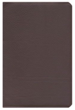 Image of ESV Large Print Thinline Reference Bible-Brown Top Grain Leather
