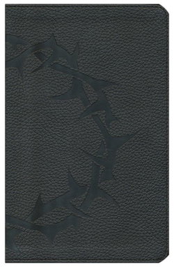 Image of ESV Thinline Bible-Charcoal Crown TruTone Imitation Leather
