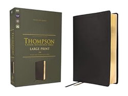 Image of ESV Thompson Chain-Reference Bible, Large Print, Leathersoft, Black, Red Letter