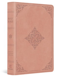 Image of ESV Value Large Print Compact Bible (Trutone, Blush Rose, Fleur-De-Lis Design)