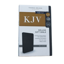 Image of KJV, Deluxe Gift Bible, Imitation Leather, Black, Red Letter Edition