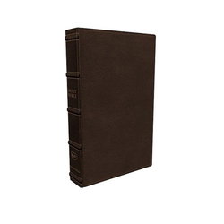 Image of KJV Verse-By-Verse Reference Maclaren Large Print Brown Genuine Leather Indexed