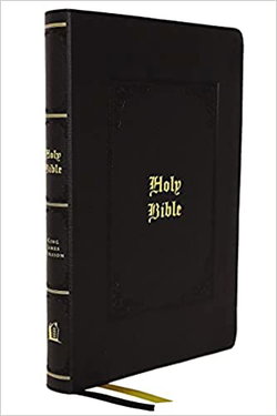 Image of KJV Thinline Bible, Large Print, Black Leathersoft