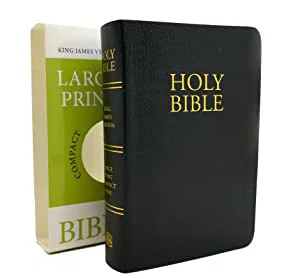 KJV Compact Bible Black Bonded Leather Large Print