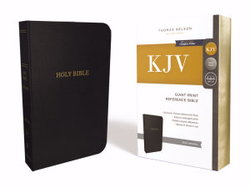 Image of KJV Giant Print Reference Bible Black Deluxe Leathersoft