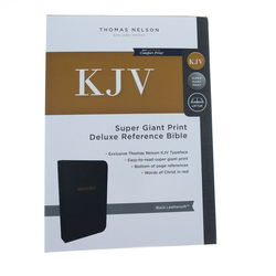 Image of KJV Super Giant Print Reference Bible Black Deluxe Leathersoft
