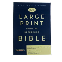 Image of KJV Large Print Thinline Reference Black Leather