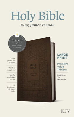 Image of KJV Large Print Premium Value Thinline Brown – Filament Enabled