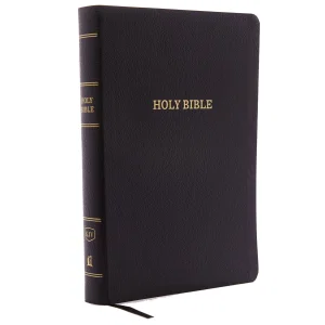 KJV Center-Column, Giant Print, Bonded Leather, Black, Red Letter