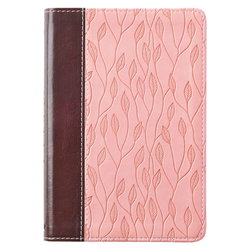 Image of KJV Burgundy and Pink Faux Leather Compact Bible