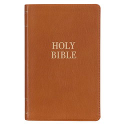 Image of KJV Giant Print Bible Two-Tone Butterscotch Full Grain Leather