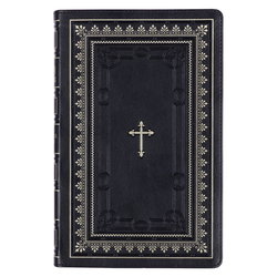 Image of KJV Black Framed Faux Leather Deluxe Gift Bible w/ Thumb Index