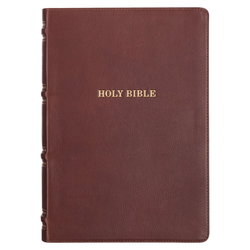 Image of KJV Saddle Tan Full Grain Leather Study Bible – Thumb Index