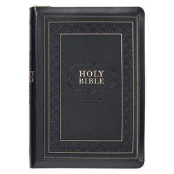 Image of KJV Black Framed Faux Leather Giant Print – Thumb Index
