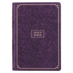 Image of KJV Purple Faux Leather Giant Print – Thumb Index