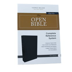 Image of KJV, Open Bible, Leathersoft, Black, Red Letter Edition, Comfort Print
