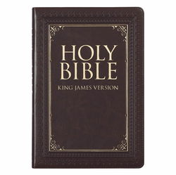 Image of KJV Dark Brown Faux Leather Large Print Thinline Bible