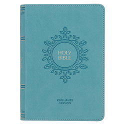 Image of KJV LP Compact Bible Aqua Blue