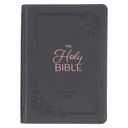 Image of KJV Compact Bible LP Cobalt Gray
