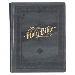 Image of KJV Iron Gray Faux Leather Note-Taking Bible