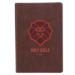 Image of KJV Lion Brown Faux Leather Kid’s Bible