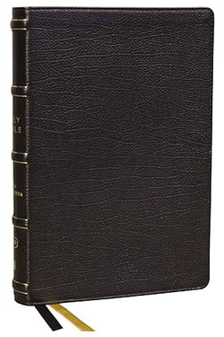 Image of KJV Holy Bible with Apocrypha Black Genuine Leather Red Letter