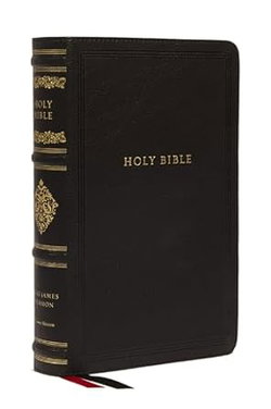 Image of KJV Large Print Reference Bible Black Leathersoft Soverign Collection