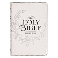 Image of KJV Pearlized White Large Print Compact Bible