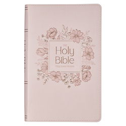 Image of KJV Bible Giant Print Faux Leather, Pink