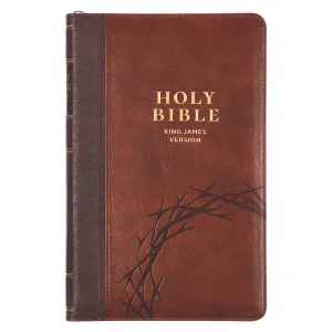 KJV Bible Deluxe Gift Faux Leather Amazing Grace, Two-tone w/zipper Isa. 53:5