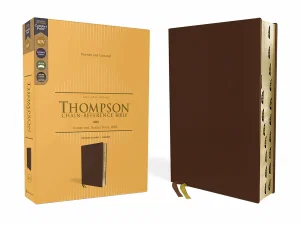 KJV Thompson Chain-Reference Bible, Genuine Leather, Calfskin, Brown, Indexed